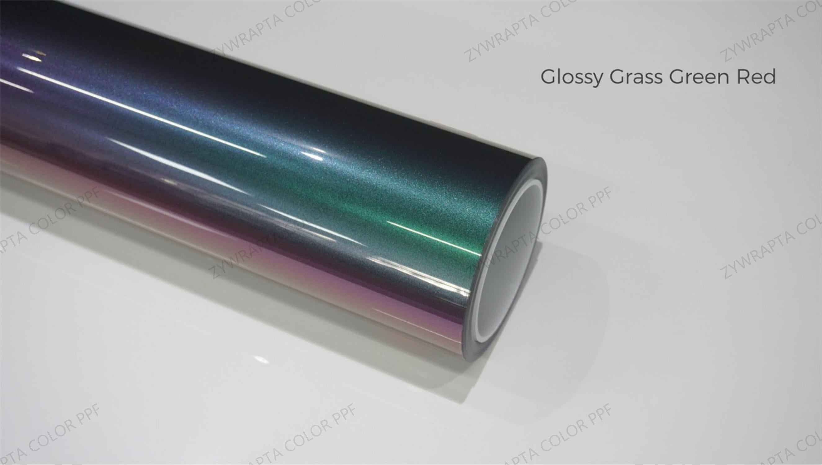 Glossy Grass Green Red